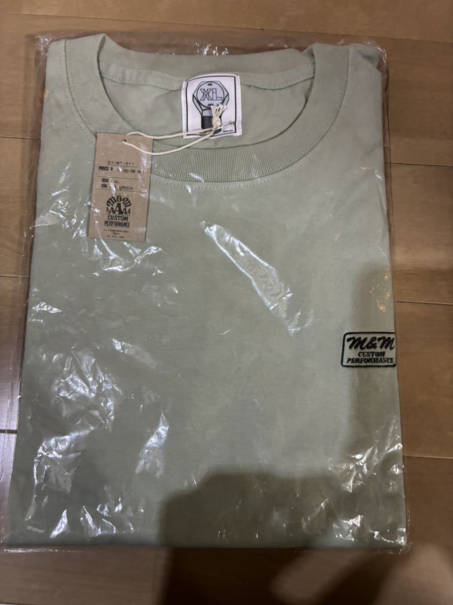 【新品sizeXL】M&M CUSTOM PERFORMANCE PRINT S/S T-SHIRT 23-MT-011 S.GREEN Tシャツ グリーン_画像3