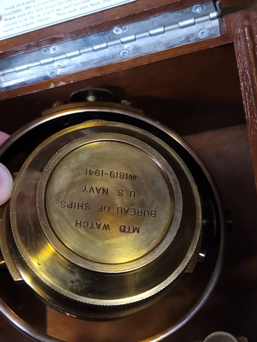 ハミルトン マリン クロノメーター 船舶 時計 アンティーク ヴィンテージ 骨董品 ジンバル 年代物 HAMILTON marine chronometer ship clockの画像5