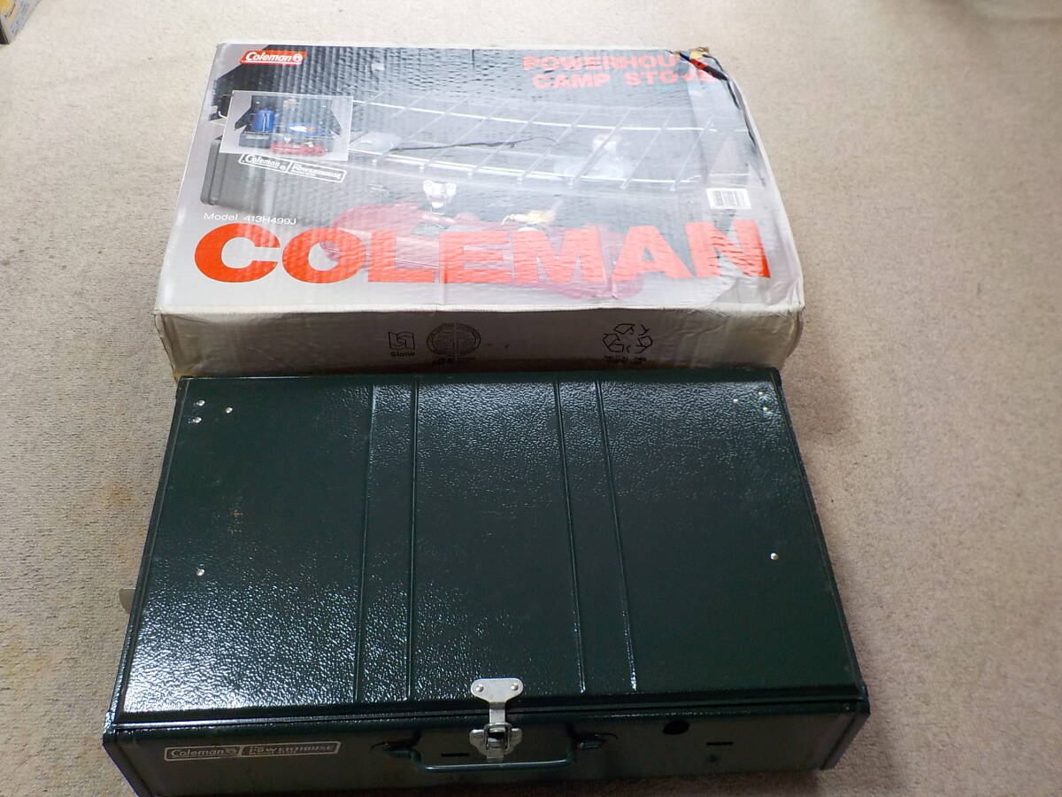 COLEMAN POWERHOUSE CAMP STOVE TOW BURNER Model 413H499J 着火確認出来ていません_画像1