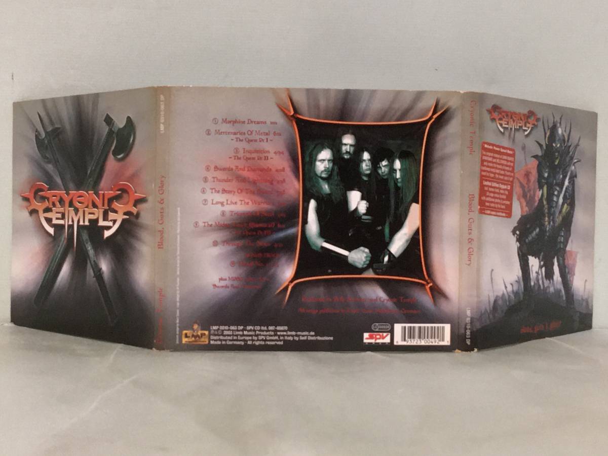CRYONIC TEMPLE クライオニック・テンプル / BLOOD, GUTS & GLORY　　　ドイツ盤CD　LIMITED EDITION　　ポスター、ステッカー_画像4