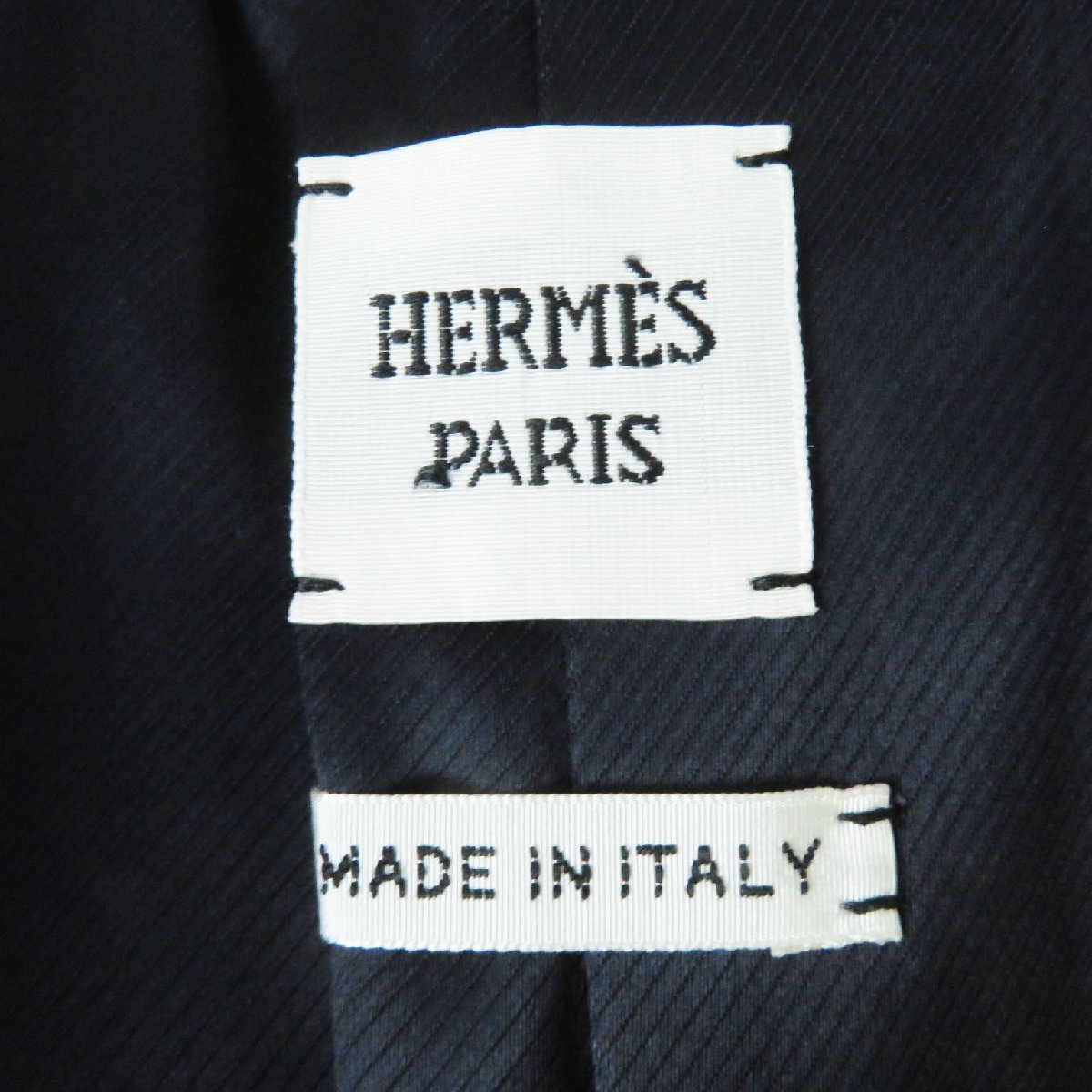 極美品 HERMES エルメス 22AW 2H0201DP ナイロン ウール ダブルブレストジャケット ブラック 34 イタリア製 正規品 レディース_画像8
