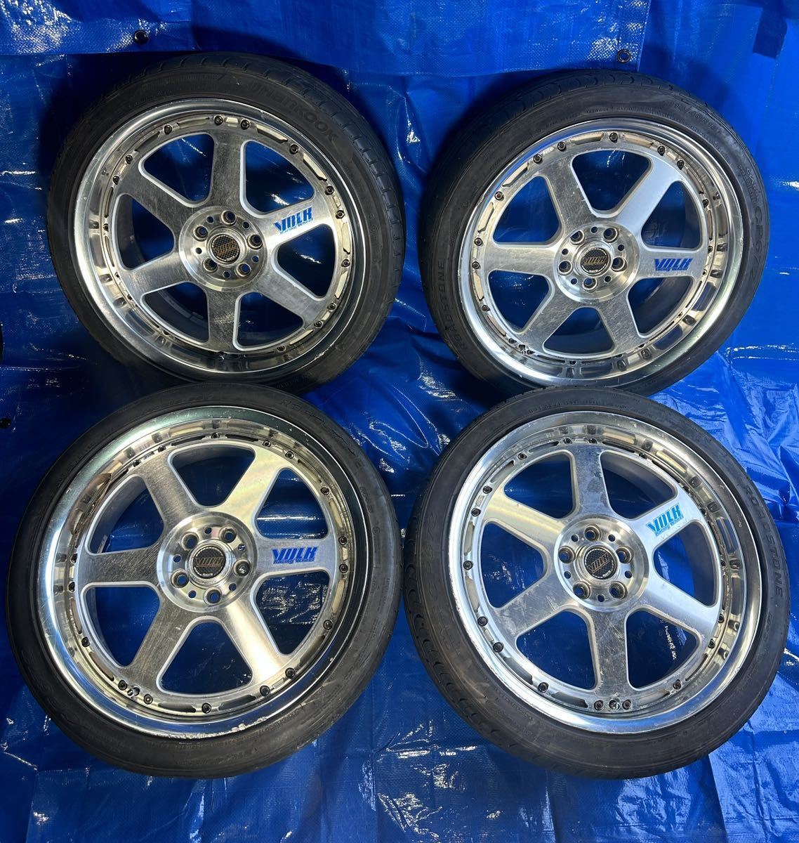 “希少”【レイズ】ホイールRAYS volk racing wheel 18インチ×80J オフセット+44 pcd100 5穴　4本セット_画像1