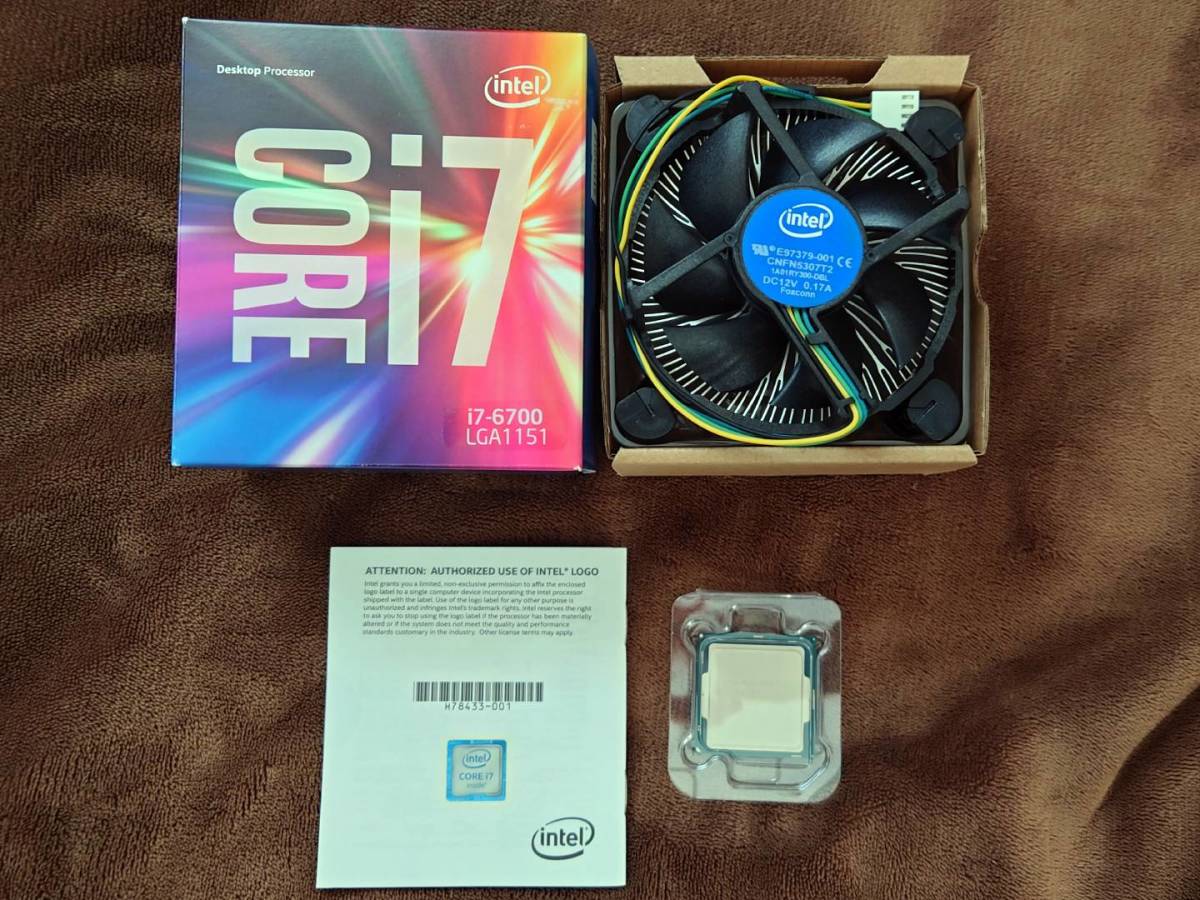 送料込 Intel Core i7-6700 3.40GHz SR2BT LGA1151 メモリ8GB×2枚 16GB_画像1