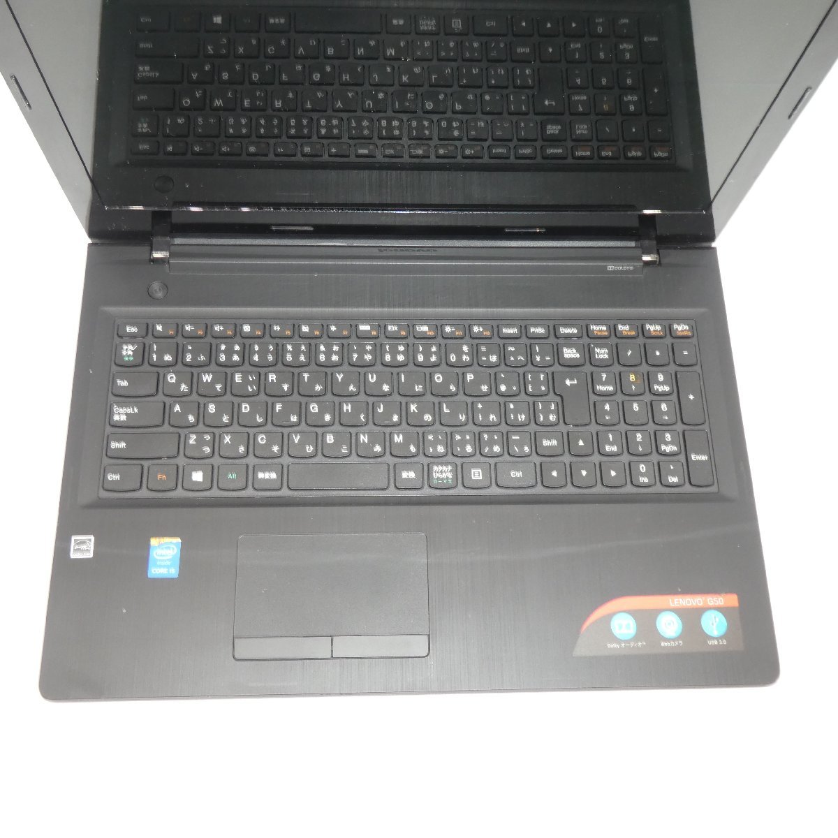 【ジャンク】Lenovo G50-80 Core i5-5200U 2.2GHz/4GB/HDD500GB/DVDマルチ/15インチ/OS無【栃木出荷】_画像3