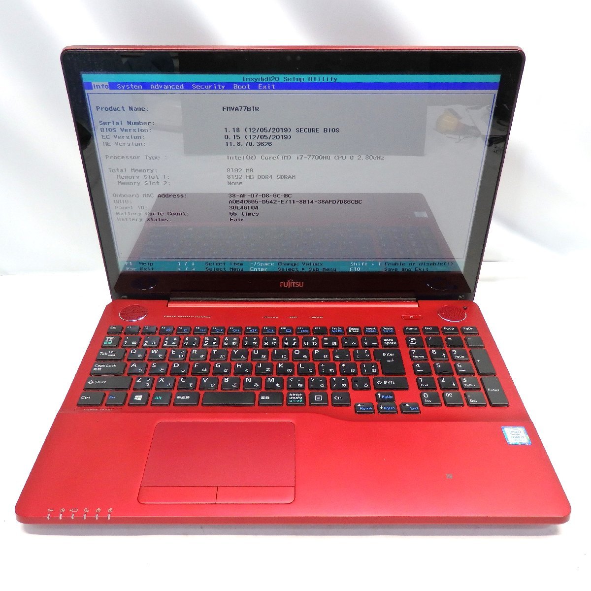 1円～【ジャンク】FUJITSU LIFEBOOK AH77/B1 Core i7-7700HQ 2.8GHz/8GB/HDD1TB/Blu-ray/15インチ/OS無【栃木出荷】_LIFEBOOK AH77/B1