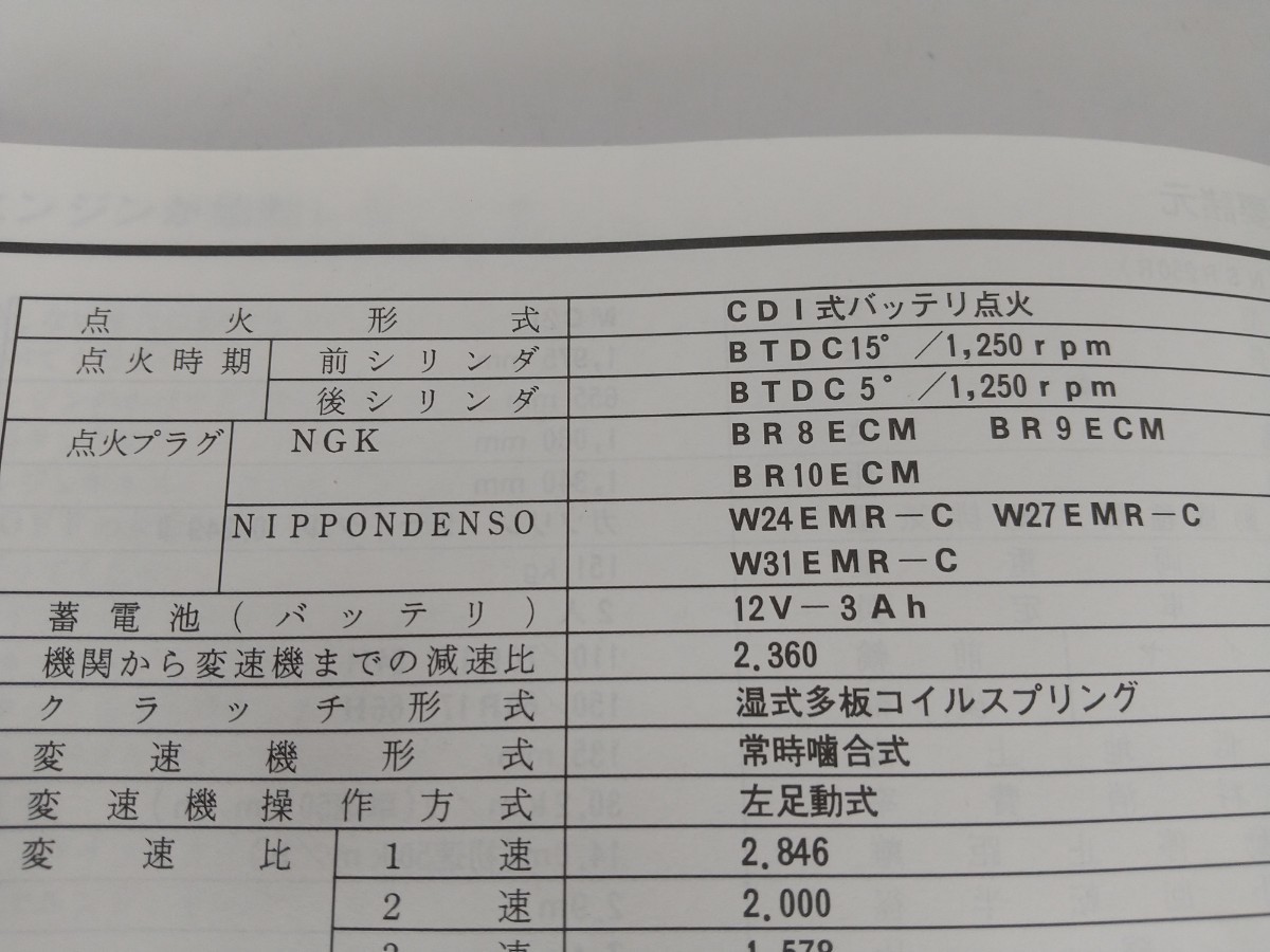 ホンダ ＮＳＲ２５０Ｒ/ ＳＰ/ ＳＥ/ ＭＣ２１取扱説明書 即決 送料込み_画像9