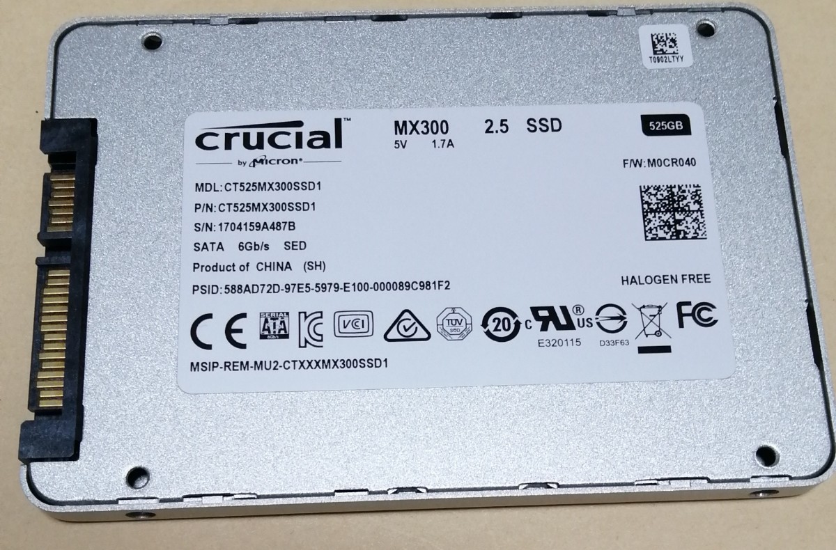 SSD Crucial MX300 525Gb 訳あり_画像2