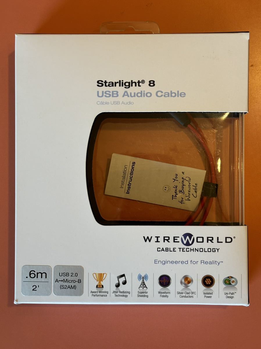 WireWorld Starlight 8 USB 2.0 オーディオケーブル 60cm A-MicroB 並行輸入品の画像8