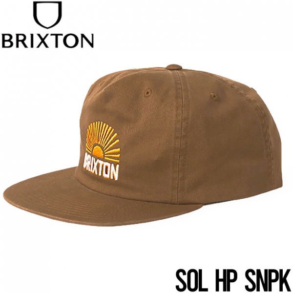 【送料無料】スナップバックキャップ 帽子 BRIXTON ブリクストン SOL HP SNPK 11629 日本代理店正規品