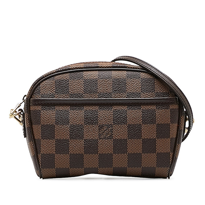 ルイ ヴィトン ダミエ イパネマ 斜め掛け ショルダーバッグ N51296 ブラウン PVC レザー レディース LOUIS VUITTON 【中古】_画像1