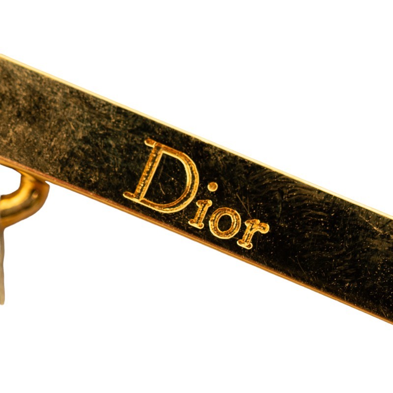 ディオール ハート ミラー チャーム ホワイト アイボリー レザー レディース Dior 【中古】_画像8