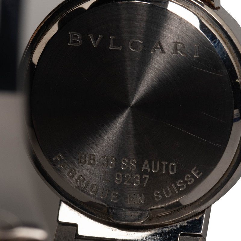 ブルガリ ブルガリブルガリ 腕時計 BB33SS 自動巻き ブラック文字盤 ステンレススチール メンズ BVLGARI 【中古】_画像5