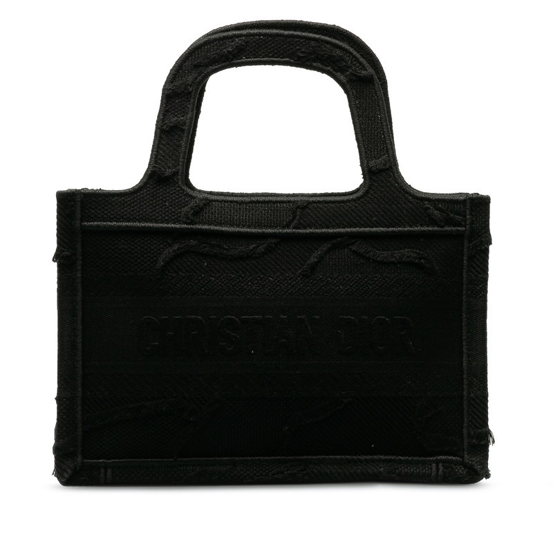 ディオール ブックトートミニ トートバッグ 50MA0220 ブラック キャンバス レディース Dior 【中古】