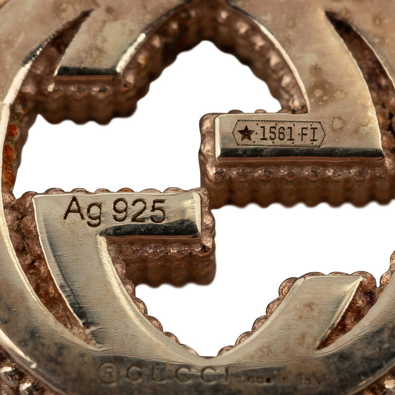  Gucci Inter locking G серьги SV925 серебряный женский GUCCI [ б/у ]