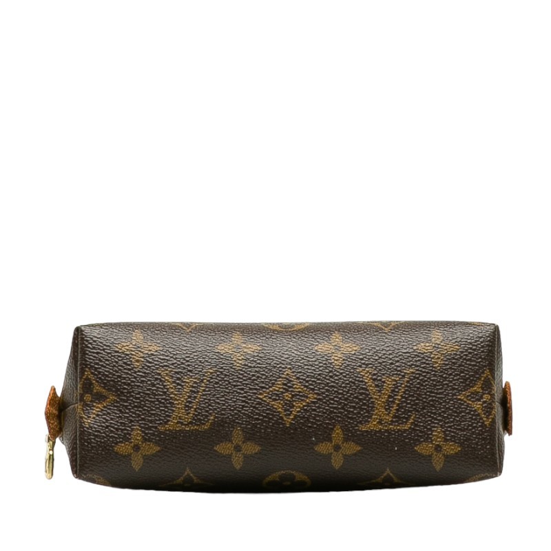 ルイ ヴィトン モノグラム ポシェット コスメティック ポーチ M47515 ブラウン PVC レザー レディース LOUIS VUITTON 【中古】_画像4