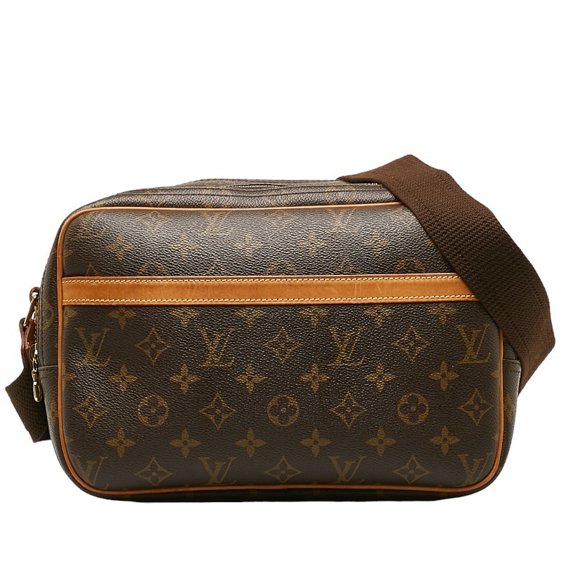 ルイ ヴィトン モノグラム リポーターPM ショルダーバッグ M45254 ブラウン PVC レザー レディース LOUIS VUITTON 【中古】