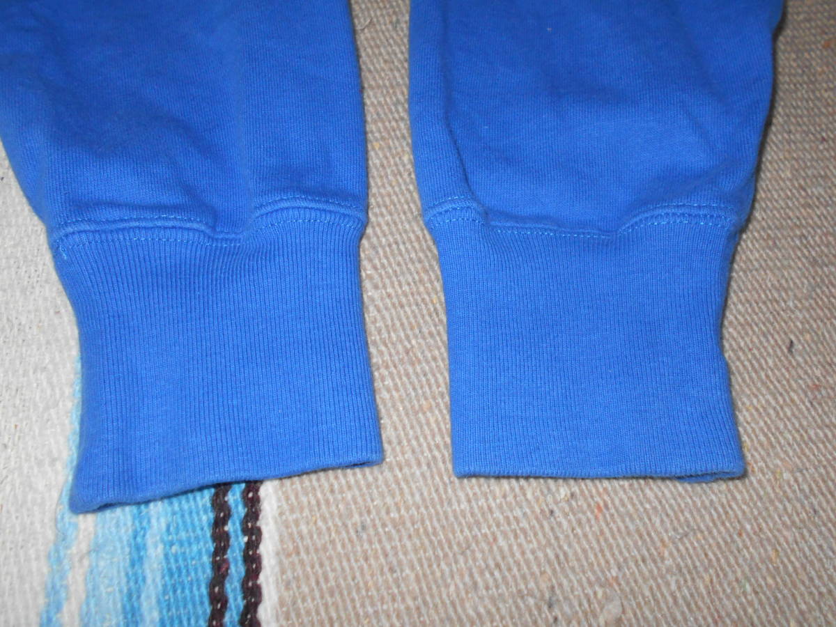 UNITED ATHLE リバースウィーブ コットン100% スウェット 無地 ブルー 青 ジッパー オールドスケート アメカジ_画像4