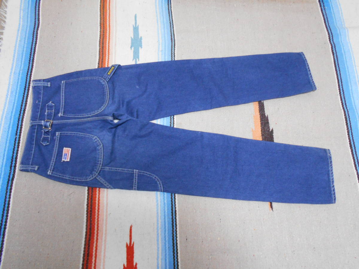 1960 period made Bobson BOBSON indigo Vintage painter's pants work pants Indigo .hipi-VINTAGE PAINTER PANTS WORK WEAR