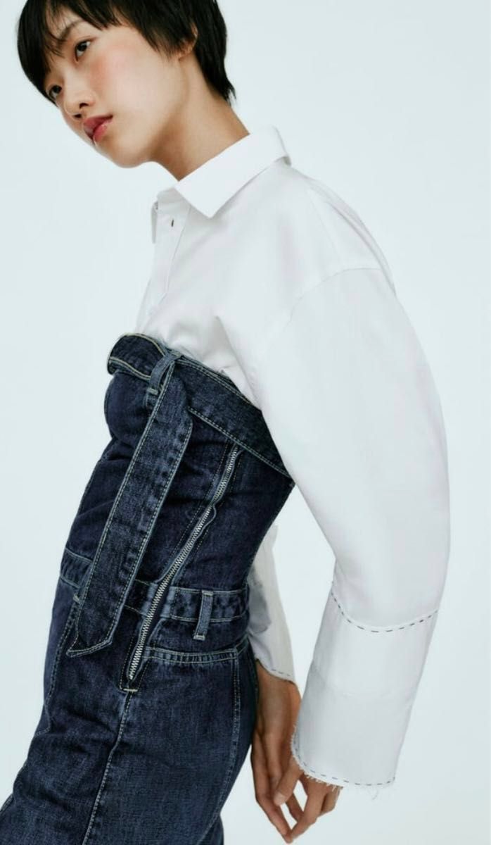 新品ZARA TRFオフショルダー デニムジャンプスーツ|Yahoo 新品ZARA TRFオフショルダー デニムジャンプスーツ|Yahoo