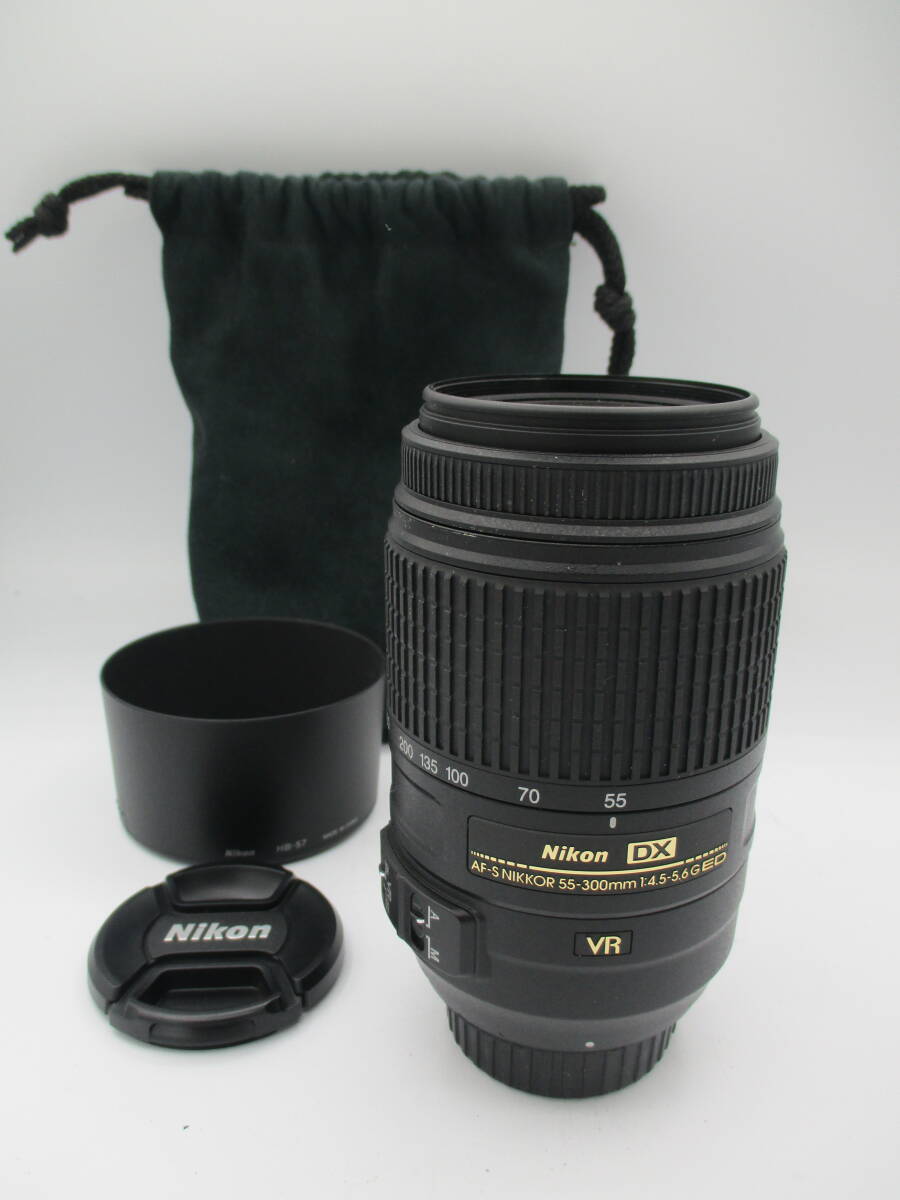 中古 レンズ Nikon AF-S DX NIKKOR 55-300mm 1:4.5-5.6G ED VR デジタル一眼 ※動作未確認 ／F_画像1