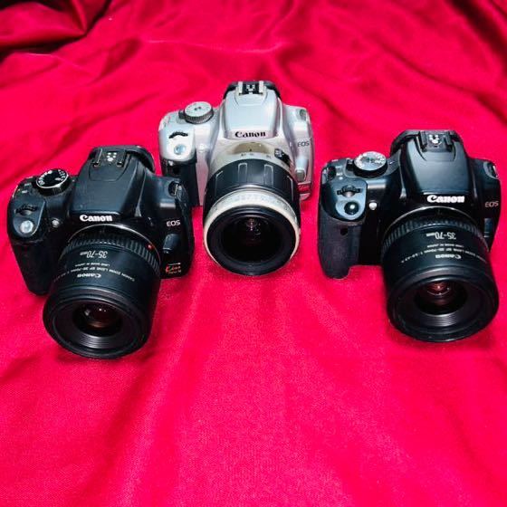 【説明文必読】[動作品] 一眼レフ デジタルカメラ Canon EOS kiss N ＆ EOS kiss X 2台 レンズセット 3台 お買い得品_画像1