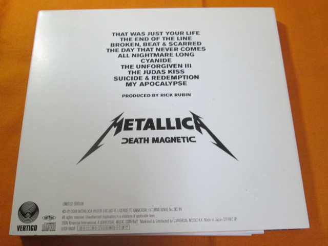 ♪♪♪ メタリカ Metallica 『 Death Magnetic 』 国内盤 ♪♪♪_画像2