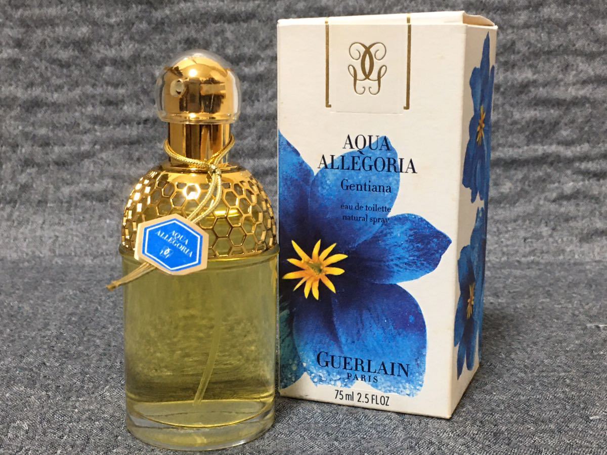 G4B307◆ ゲラン GUERLAIN アクアアレゴリア ジュンティアナ リンドウ オードトワレ EDT 香水 75ml_画像1