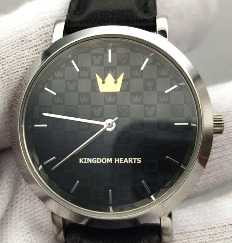 ≪中古美品≫【キングダム ハーツ】腕時計 / KINGDOM HEARTS /Watch レザーベルト×ブラック【稼働品】_画像3