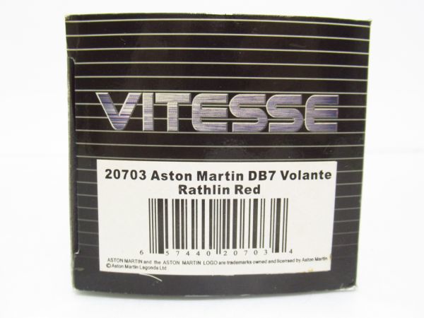 VITESSE ヴィテス Aston Martin DB7 Volante Rathlin Red　1/43 ミニカー　[Dass0204]_画像3