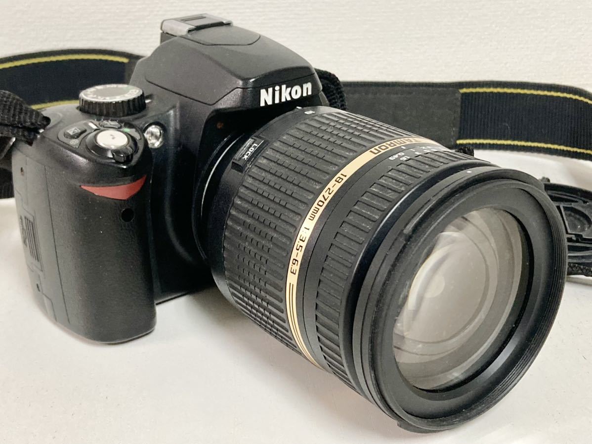 管11787t Nikon ニコン デジタル 一眼レフ カメラ D60 レンズ TAMRON タムロン φ 72 Di Ⅱ 18-270mm 1:3.5-6.3 充電器 付き_画像5
