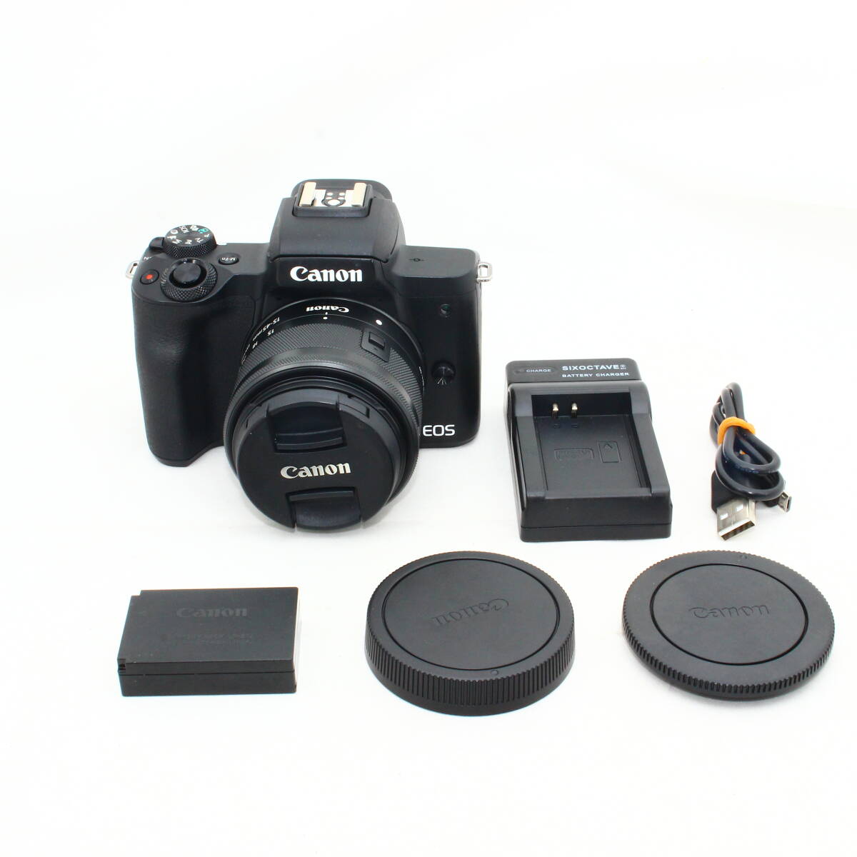 Canon ミラーレス一眼カメラ EOS Kiss M2 標準ズームレンズキット ブラック #2402052_画像1
