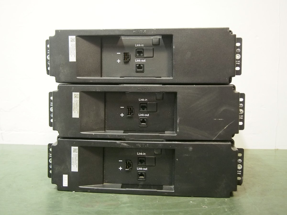☆【2H0220-25】 SHARP シャープ 蓄電池モジュール JH-AB07 Model EMA1-1610001 3台セット ジャンク_画像2