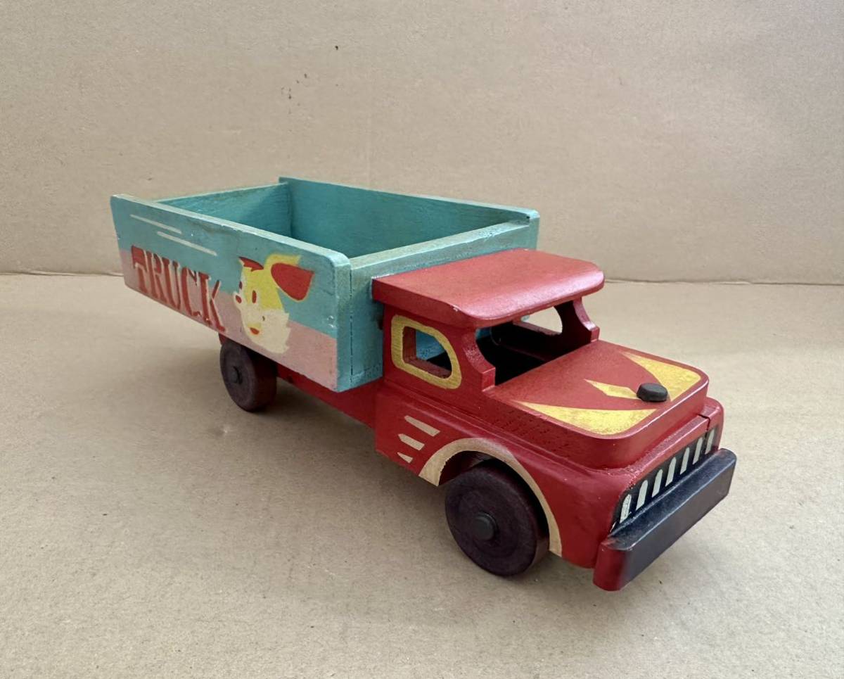 昭和レトロ 木製玩具　TRUCK トラック　当時物_画像2
