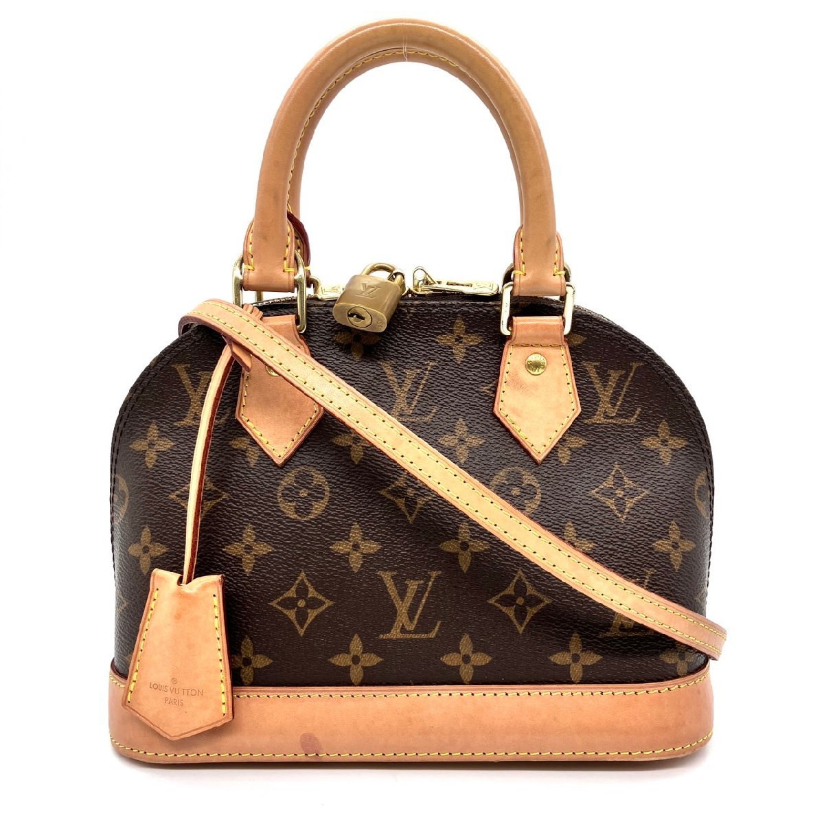 ルイヴィトン LOUIS VUITTON モノグラム アルマ BB ショルダーバッグ ブラウン 茶色 M53152 斜めかけ 鞄 カバン レディース バッグ 7-1-028_画像1