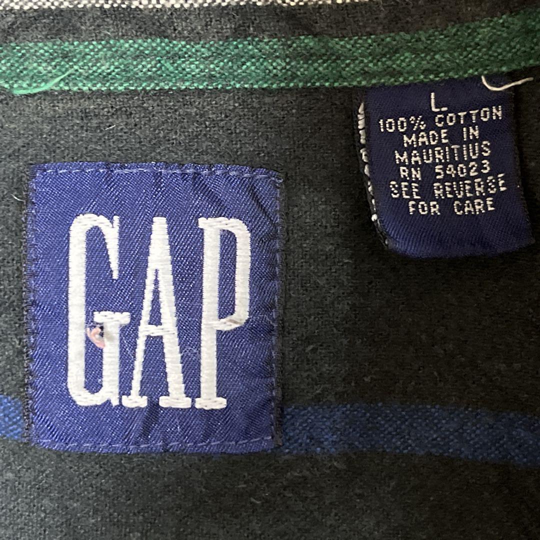 90's OLD GAP オールドギャップ ヘビーネルシャツ ヘビネル XL タータンチェック US古着 アメカジ 90年代ヴィンテージ HTK3167