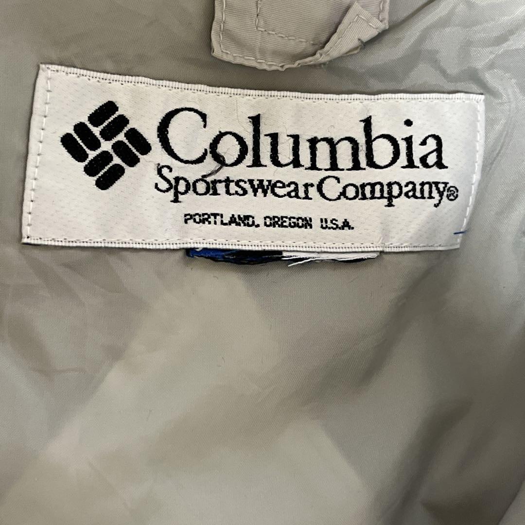90's Columbia コロンビア マウンテンパーカー グレー系 ワンポイント 刺繍ロゴ L相当 US古着 90年代ヴィンテージ アメカジ  HTK3184