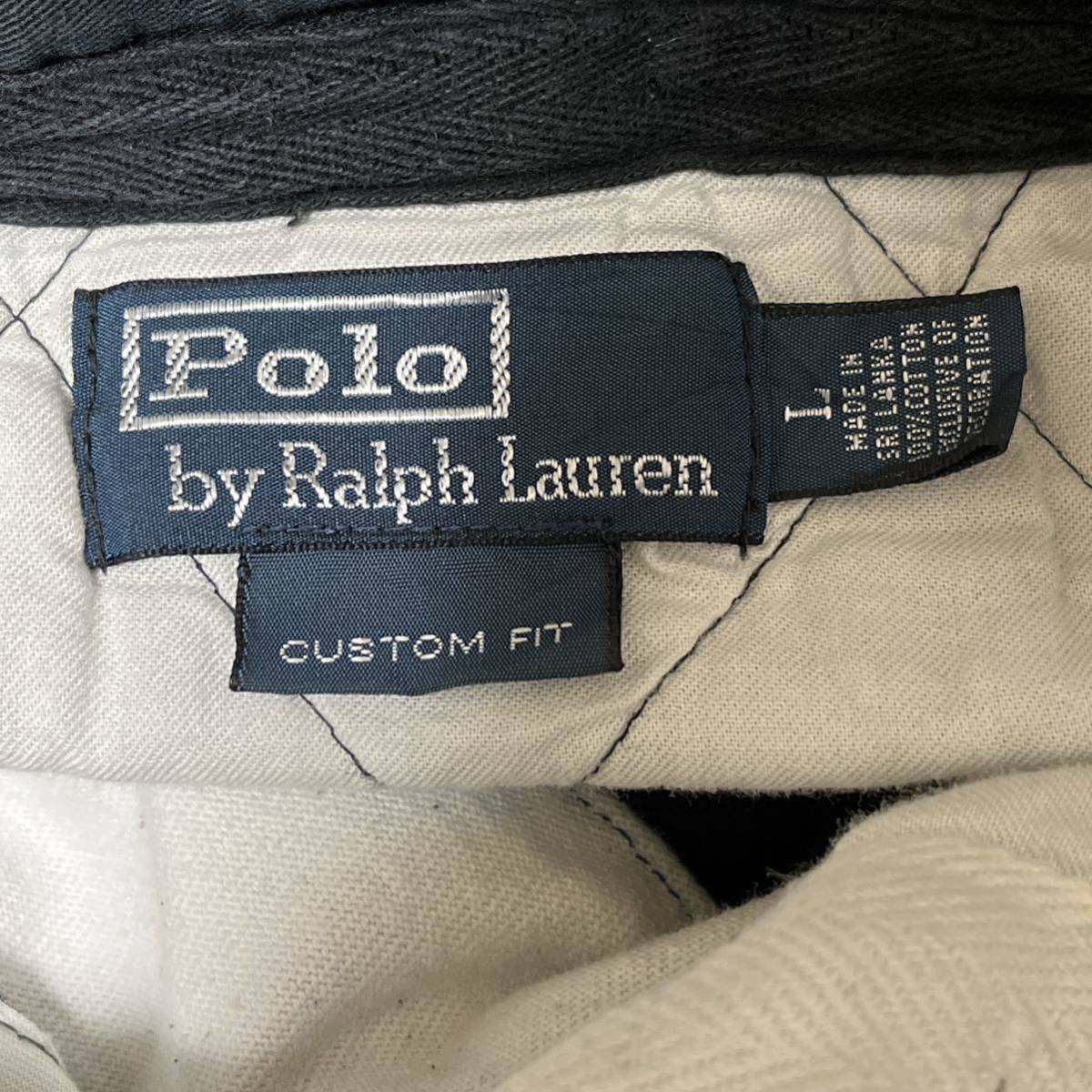 90's Ralph Lauren ラルフローレン ラガーシャツ パーカー フーディ L 黒 ブラック 刺繍ロゴ 90年代ヴィンテージ ナンバリング HTK3115