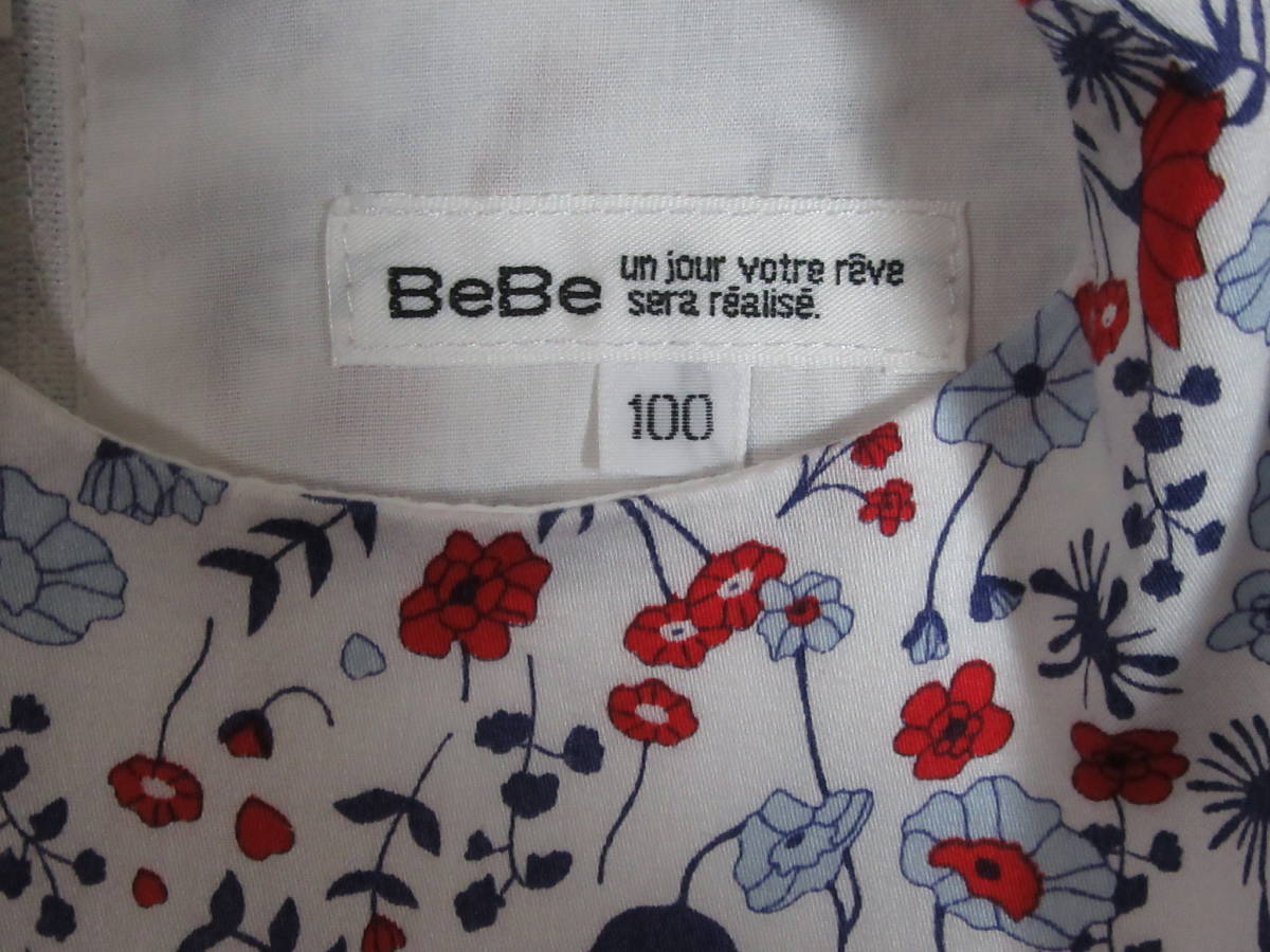 BeBe　ワンピース　１００　花柄　ベベ_画像5