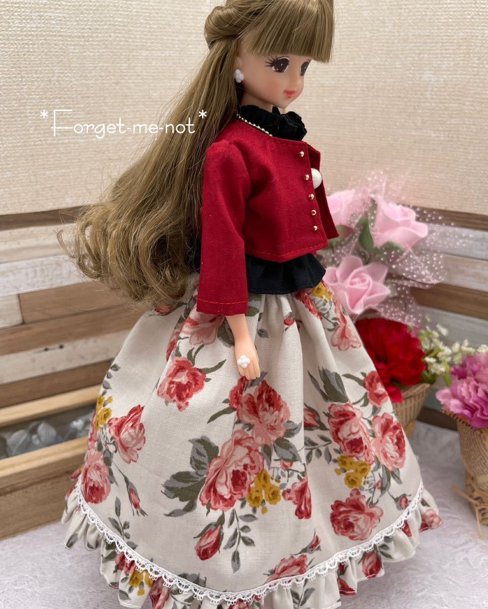 *Forget-me-not*☆送料無料☆赤ジャケットセット☆ジェニーサイズ☆手づくり☆handmade☆一点物☆_画像4