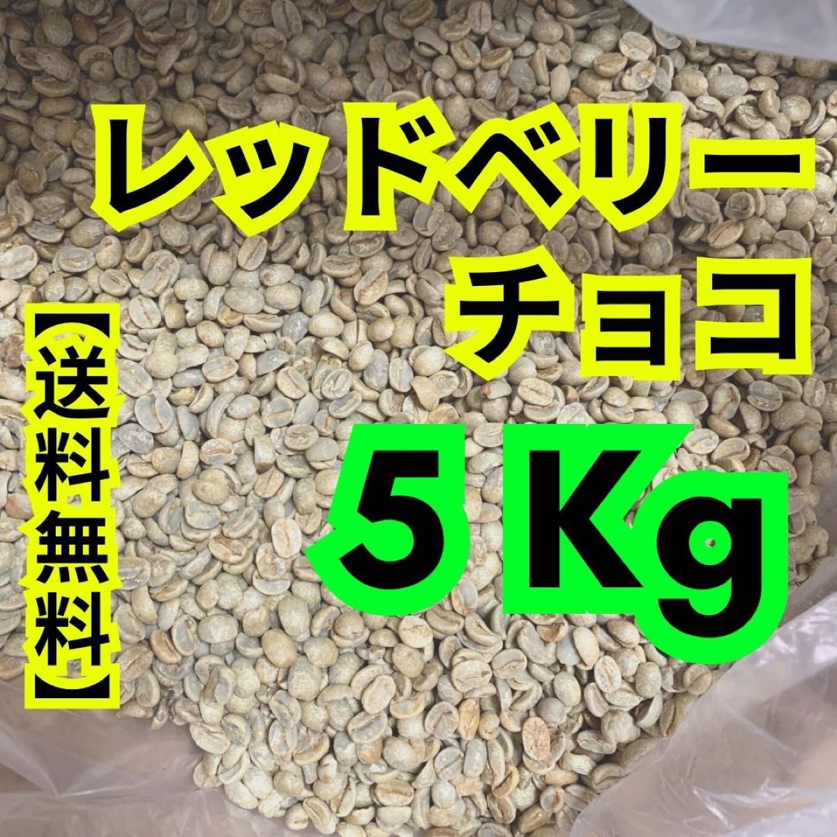 レッドベリーチョコ生豆コーヒー　【5Kg 】【送料無料】