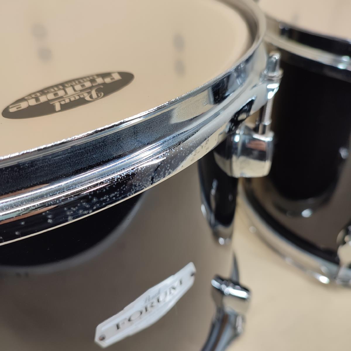 Pearl FORUM シリーズ パール ドラムセット 9点セット ジェットブラック 中古 現状品 スタンドなど欠品あり 打楽器_画像10