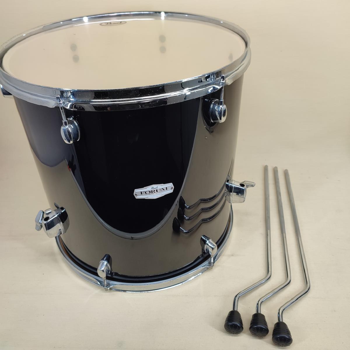 Pearl FORUM シリーズ パール ドラムセット 9点セット ジェットブラック 中古 現状品 スタンドなど欠品あり 打楽器_画像6