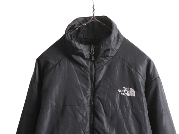 ノースフェイス 中綿 キルティング ナイロン ジャケット メンズ L / 古着 The North Face アウトドア ブルゾン ジャンパー フルジップ 黒_画像2