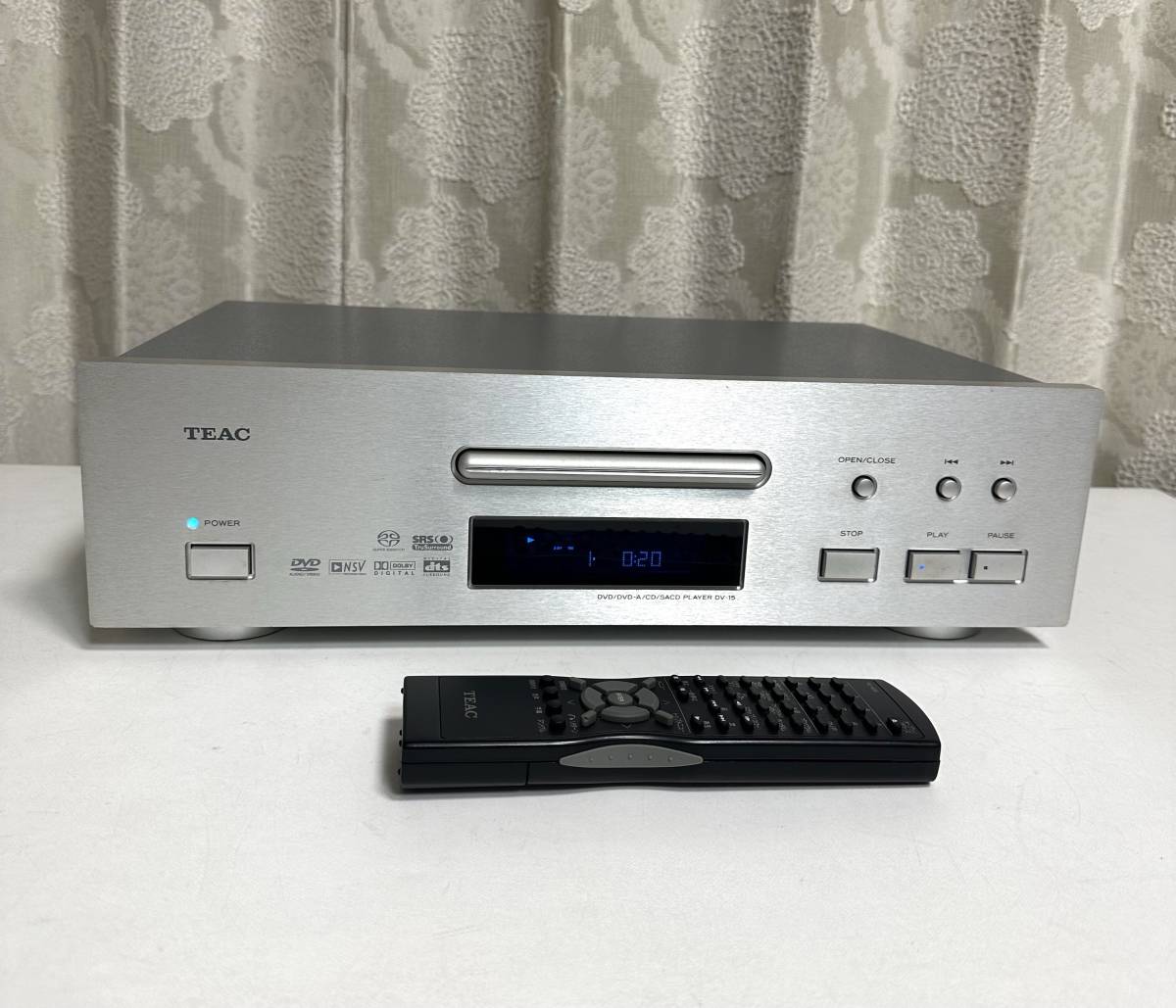 TEAC ティアック DV-15 ユニバーサルプレーヤー SACD/CD/DVD リモコン付き_画像1