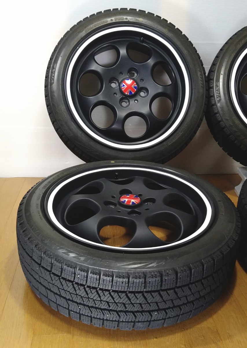 バリ山 MINIクーパー純正 15ｘ5.5Ｊ オフセット45 4H-PCD100 ブリジストン VRX2 165-50/15 ４本セット  RA16 R50 R53 の画像3