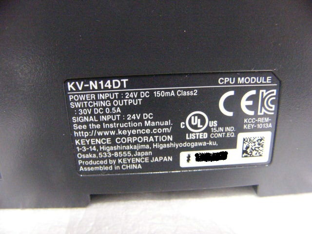 ★未使用に近い★ KEYENCE PLC KV-N14DT CPU装置_画像2