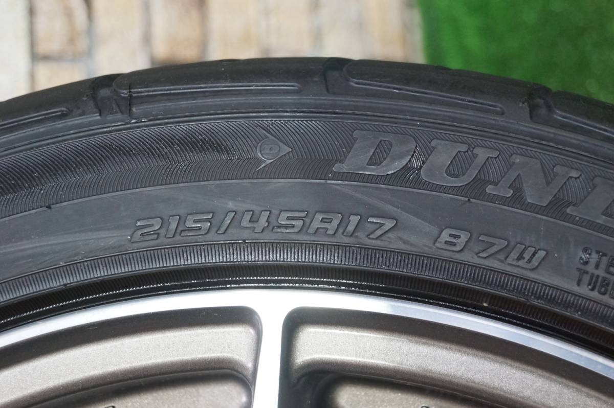 希少★美品★KOSEI CSM Flourish 7J+48 5H100★90~95%山★2020年★Dunlop Direzza 215/45R17 プリウス インプレッサ トヨタ 86 スバル BRZ_画像7