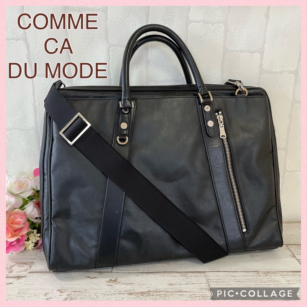 COMME CA DU MODE コムサデモード ビジネスバッグ 2way 黒 COMME CA DU MODE コムサデモード ビジネスバッグ 2way 黒