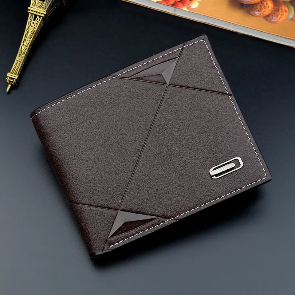 【新品】 二つ折り財布ダークブラウン　カード　大容量　 二つ折り財布財布札入れ_画像1