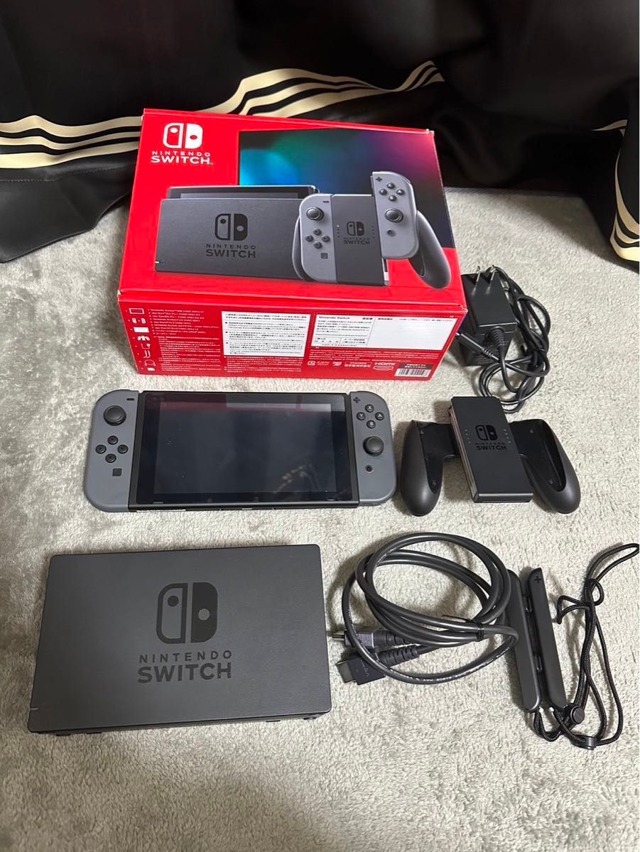 Nintendo Switch Joy-Con(L)/(R) グレー＋【任天堂ライセンス商品】専用液晶保護フィルム 多機能